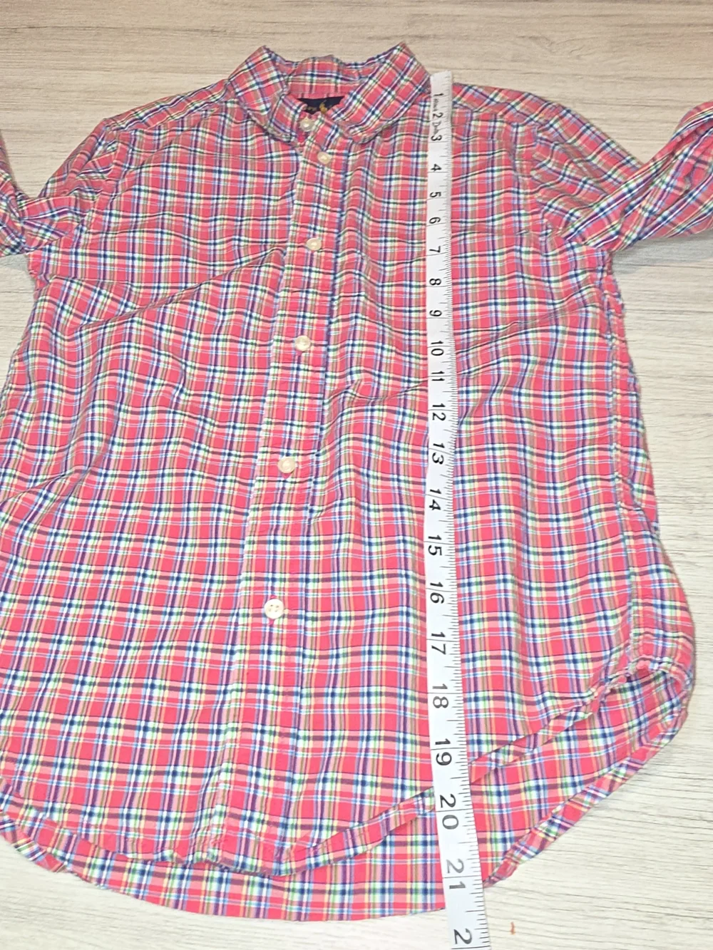 Ralph Lauren Long Sleeve Button Up Collared Shirt Boys Size 7 A4